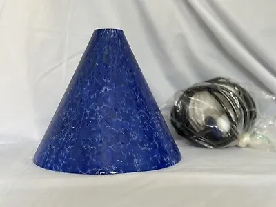 *New* Blue Mosaic Glass Pendant Hanging Ceiling Light Fixtures 9” PLC Lighting • $45
