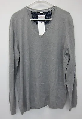 S. Oliver Men's Pullover V-Neck Sweater US XL Grey  NWT • $18