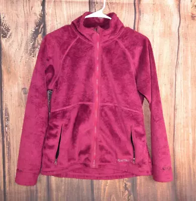 Marmot Fuzzy Faux Fur Jacket Fuschia Womens Size Medium Fleece  M • $20.99