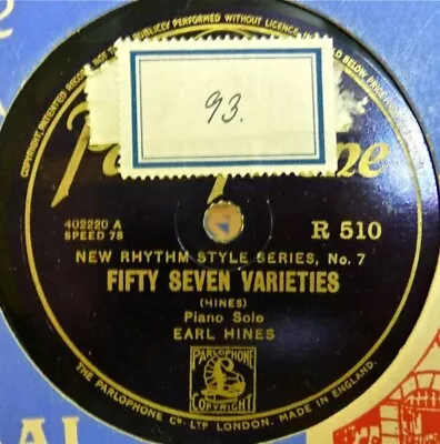 Earl Hines / Eddie Lang's Orchestra - Fifty Seven Varieties / Bugle Call Rag ... • £16.49