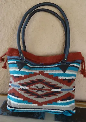 Wool Malibu Purse HIPMAL-A Handwoven Bag Southwest Southwestern Tote W Closure • $52.05