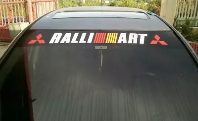 MITSUBISHI RALLI ART  WINDSHIELD GRAPHICS VINYL STICKER( Free Shipping ) • $35