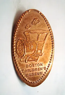 BOSTON CHILDREN'S MUSEUM - Cartoon Train Engine -- Elongated Copper Penny • $1.99