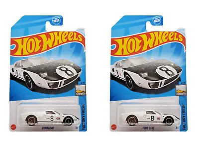 2024 Hot Wheels Ford GT40 #12 White - 8 Ball - Set Of 2 • $6.84