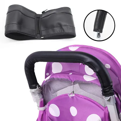 £4.39 • Buy Baby Pram Grip Handle Sleeve Stroller Bar Cover Rotary Bumper Leather Universal