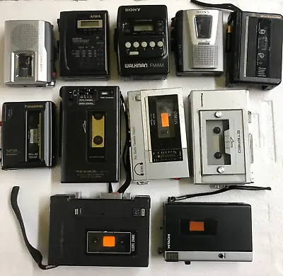 Lot Of 11 Vintage Casette Player Recorder - As Is Condition • $149.99