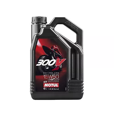 Motul 300V 4T Full Synthetic Motorcycle Oil 15W-50 4 Liter 1.05 Gallon 104129 • $66.96