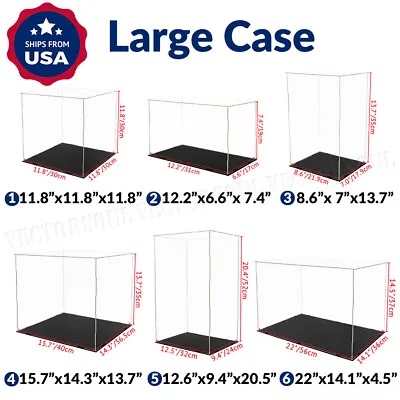 $22.19 • Buy Large Acrylic Display Case Dustproof Box Action Figures For Collectibles Diecast