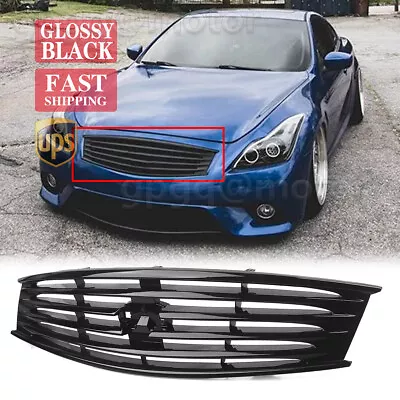 For Infiniti G37 2008-13 Q60 14-15 Coupe 2 Door Glossy Black Front Bumper Grille • $56.99