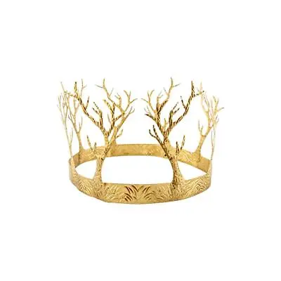 Adult Gold Woodland Crown Game Of Thrones Style Fancy Dress Headpiece • £8.49