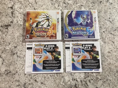 $59.99 • Buy Pokémon Moon & Sun Nintendo 3DS Set COMPLETE Tested/Authentic