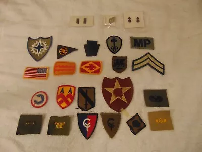 Lot Of 21 Rare Military Patches & Officer Collar Insignia;lot # C 40 • $6.93