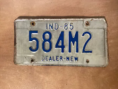 $9.99 • Buy 1985 Indiana License Plate Dealer # 584 M2