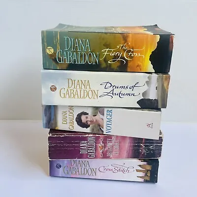 $45 • Buy Diana Gabaldon X 5 Books Outlander 1 - 5 Cross Stitch Voyager Small Paperbacks 