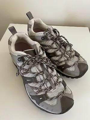 Merrell Womens Air Cushion Tan Lace Up Low Top Trail Hiking Shoes Size 8.5 • $10