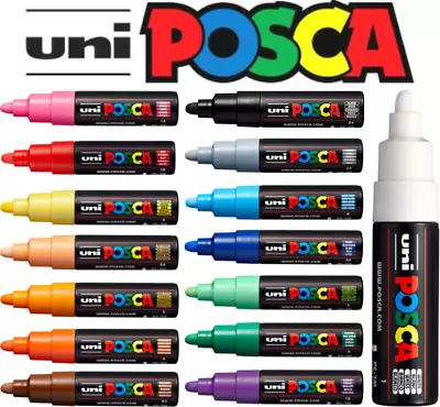 Uni Posca PC-7M Paint Marker Art Pens - Large Bullet Tip - All Colours Available • £5.79