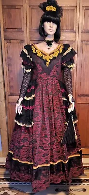 Vtg Theatre Costume Spanish Mexican Style Amazing Dress Gown Period Piece Stage  • $189.99