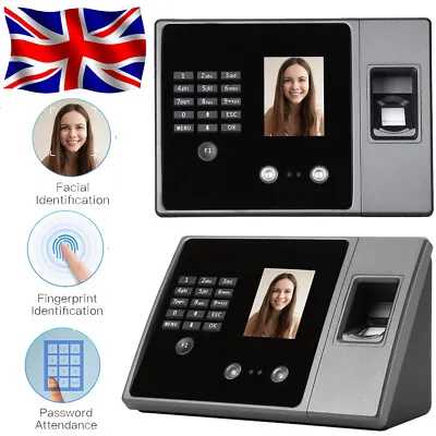 £79.38 • Buy Smart Face Biometric Fingerprint Scanner Employee Attendance Clock Check In Out