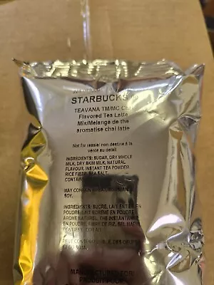 Starbucks 12421380 Teavana Chai Tea Latte Mix Chai 2 Lb Bag Best By 3/29/24 • $25