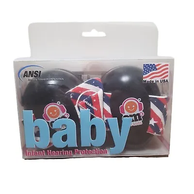 $19.99 • Buy Babt Infant Toddler Ear Protection Muffs Guard Adjustable Stretch American Flag