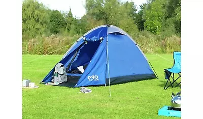 Pro Action 2 Person 1 Room Dome Camping Tent With Porch • £49.99