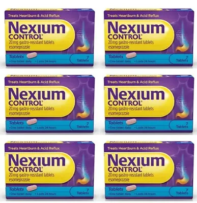 42 Tablets - Nexium Control Heartburn & Acid Reflux Gastro Resistant 20mg - 24Hr • £27.95