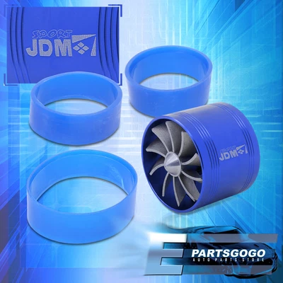 $14.99 • Buy Blue Turbo Short Ram Cold Air Intake Fuel Gas Saver Single Fan For Honda Acura