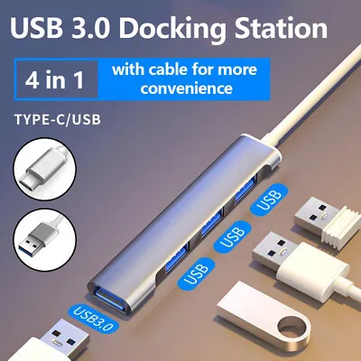 $11.78 • Buy USB C HUB 3.0 Type C 3.1 4 Port Multi Splitter Adapter OTG For PC Compu-_j