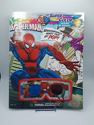2013 Marvel Spiderman 3D Super Color W/ 3D Glasses By Bendon Brand New • $24.99
