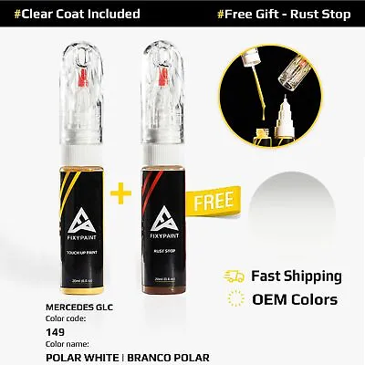 Car Touch Up Paint For MERCEDES GLC Code: 149 POLAR WHITE | BRANCO POLAR • $23.99