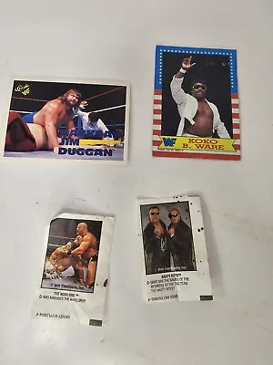 Vintage Wwe Wwf Hacksaw Jim Duggan Koko B Ware Cards And Gum Wrappers • $9.99