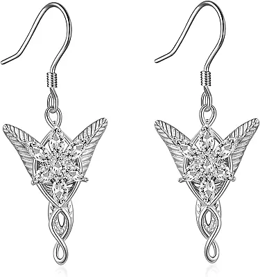 Arwen Evenstar/Elven Leaf Drop Earrings Lord Of The Ring Earrings With Cubic Zir • $36.36