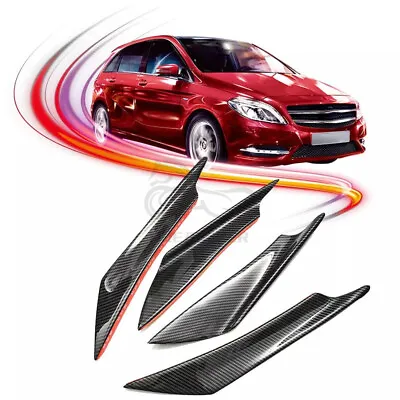 4* Carbon Fiber Car Bumper Fin Splitter Diffuser Spoiler Lip For Honda Civic • $19.02