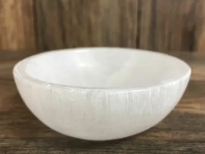 XL Selenite  Charging  Bowl White Crystal Stone Reiki CHARGED Healing Cleansing • $30.98