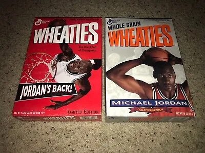Lot Of 2 Michael Jordan Chicago Bulls Jordan's Back Wheaties Boxes *NEW/SEALED!* • $19.99