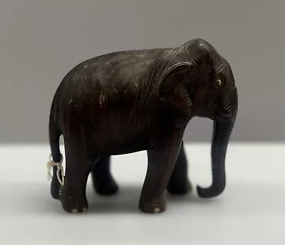 Vintage African Hand Carved Wooden Elephant C 1940’s • $85
