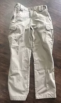 5.11 Tactical Khaki Men’s Pants Sz 34x34 Beige Workwear School • $18.95