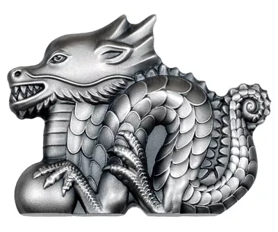 2024 Mongolia Great Silver Dragon Shaped 1oz Silver Coin High Relief Mintage 999 • $139