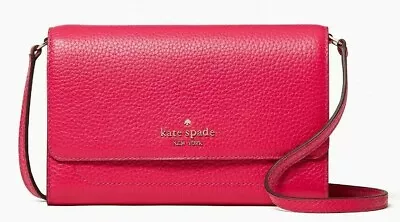 Kate Spade Harlow Wallet On String Pink Leather Crossbody WLR00081 NWT $239 MSRP • $153.85