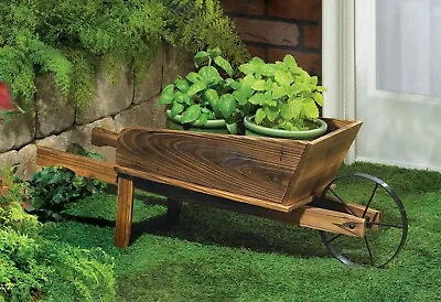 $53.80 • Buy Country Flower Cart Planters Wheelbarrow Plant Stand Lawn Outdoor Garden Decor