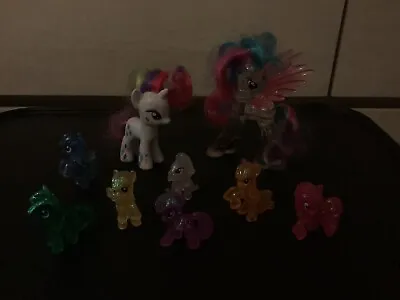 My Little Pony Hasbro Mini Figures Glitter Lot Plus Other • £12