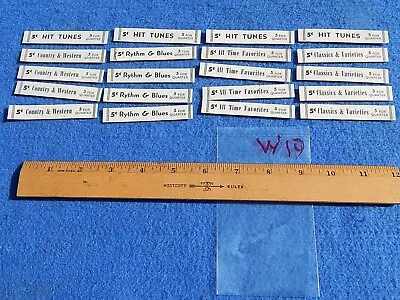 Seeburg Wallbox V3WA V200 Program Holder Record Classification Strips - 20 Each • $12