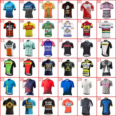 Men Cycling Jersey 2024 Team Bike Shirt Short Sleeve Racing Tops Bicycle Uniform • $18.05