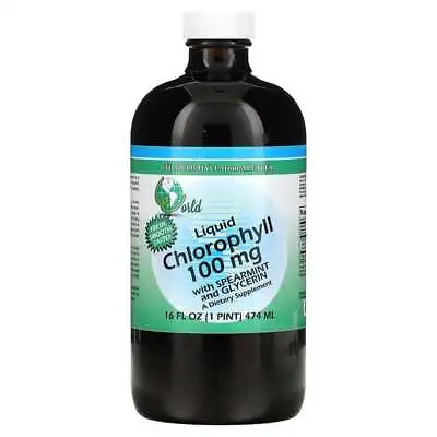 £31.99 • Buy World Organic, Liquid Chlorophyll With Spearmint And Glycerin, 100 Mg, 16 Fl Oz