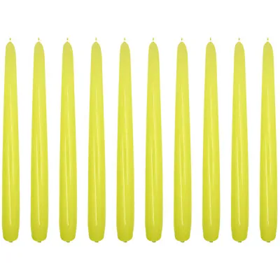 10 X Tapered Dinner Candles 24 Cm / 9.45” Unscented 6 Hours Long Burning Time • £10.99