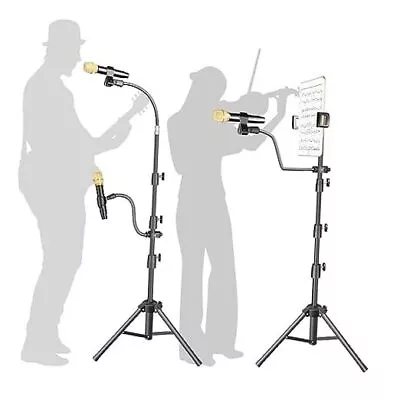 Microphone Stand TripodGooseneck Mic Stand M02(Double Mic & Tablet Holder) • $41.76