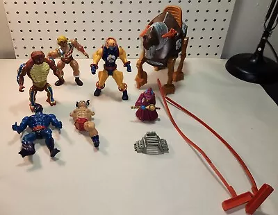 He-Man Vintage Toy Lot Parts Lot.  With 2 Road Ripper Cords. And Landshark Cover • $20