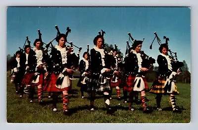 New Glasgow NS-Nova Scotia Canada Girls Highland Pipe Band Vintage Postcard • $7.99