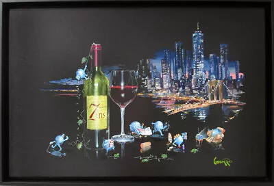 Michael Godard  Zins In New York  Original - Framed -  Acrylic On Canvas • $22000