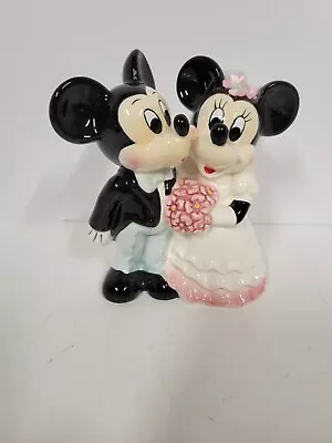 Vintage Disney Mickey And Minnie Mouse Wedding Sculpture Figurine Ceramic  • $19.99